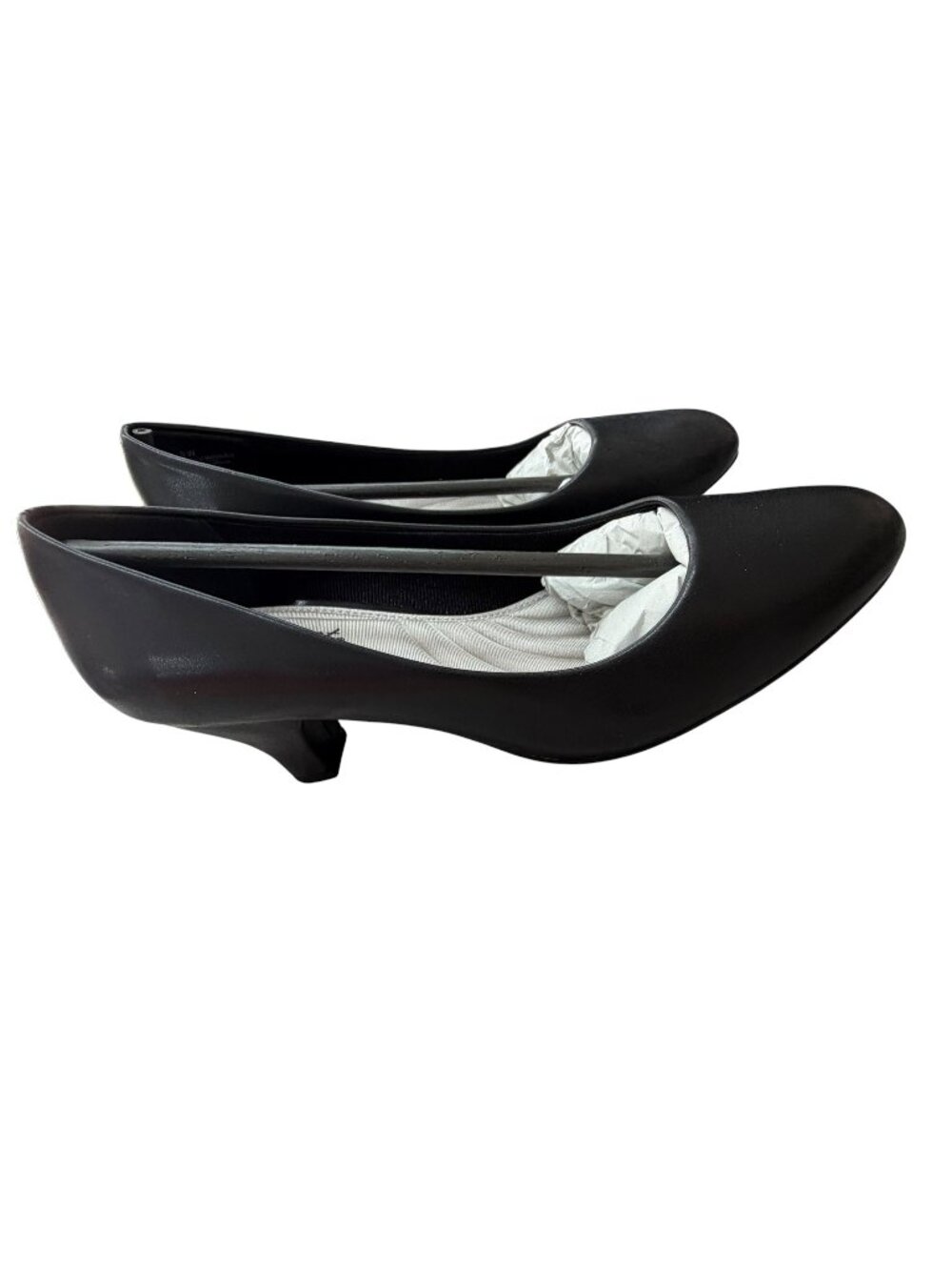 Easy Street Black Low Heel Pumps‎ Women's Size 11W Slip-On NWOB